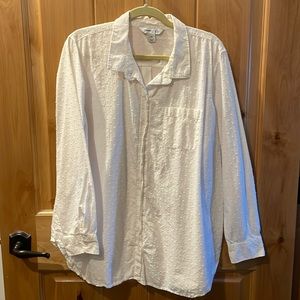 Old Navy XXL cotton dot long sleeve button down shirt